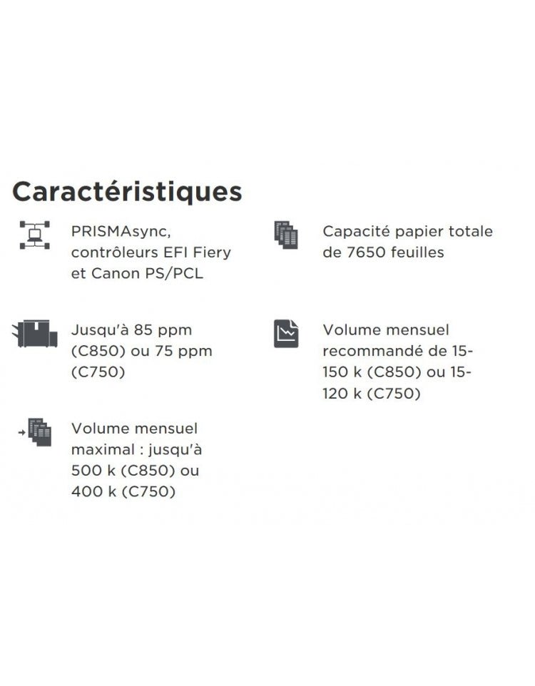 Presse numérique Canon imagePress C850 MFP Color Press - KERA FRANCE Presse numérique Canon imagePress C850 MFP Color Press - KERA FRANCE